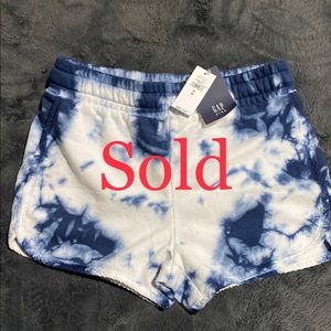Girls athletic tie-dye shorts
